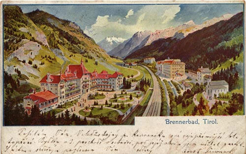 Brennerbad mit Grandhotel vor dem 1. Weltkrieg