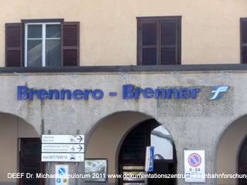 Brennerbahn  - auf den Spuren der alten Brennerbahn vom Brenner bis nach Gossensa. Dr. Michael Populorum, Chefredakteur DEEF Dokumentationszentrum fr Europische Eisenbahnforschung 2011