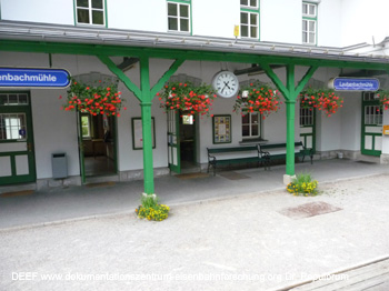 Bahnhof Laubenbachm�hle, Beginn der Bergstrecke. Die Mariazellerbahn. Foto DEEF - Dokumentationszentrum f�r Europ�ische Eisenbahnforschung. Dr. Michael Populorum