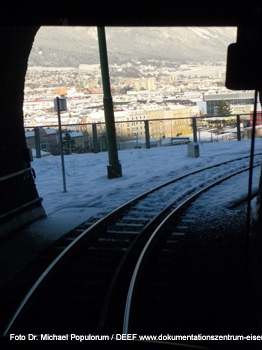 Exkursion Stubaitalbahn von Innsbruck nach Fulpmes. Foto DEEF Dr. Michael Populorum. Dokumentationszentrum fr Europische Eisenbahnforschung. www.dokumentationszentrum-eisenbahnforschung.org