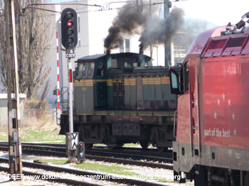 Foto Wocheinerbahn DEEF Dr. Michael Populorum # Systemwechselbahnhof Jesenice - Taurus 1216 trifft "Diesel-Prsidenten"