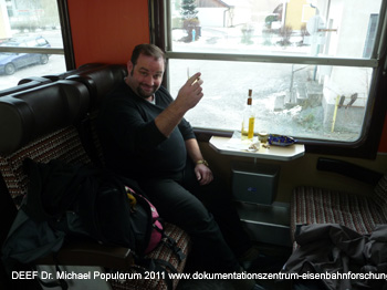 Eisenbahn-Exkursion mit der Almtalbahn. DEEF / Dr. Michael Populorum. www.dokumentationszentrum-eisenbahnforschung.org