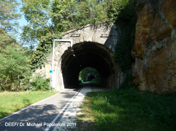 Brennerbahn historische Strecke Kardaun, Vlsersteg, Atzwang, Kastelruth, Waidbruck. DEEF / Dr. Michael Populorum 2011