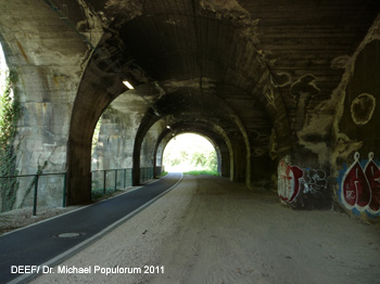 Brennerbahn historische Strecke Kardaun, Völsersteg, Atzwang, Kastelruth, Waidbruck. DEEF / Dr. Michael Populorum 2011