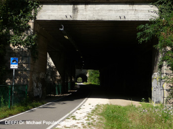 Brennerbahn historische Strecke Kardaun, Völsersteg, Atzwang, Kastelruth, Waidbruck. DEEF / Dr. Michael Populorum 2011