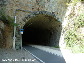 Brennerbahn historische Strecke Kardaun, Völsersteg, Atzwang, Kastelruth, Waidbruck. DEEF / Dr. Michael Populorum 2011