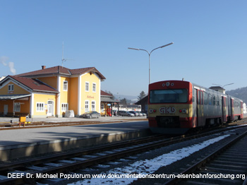 DEEF / Dr. Michael Populorum. Die GKB Graz-Köflacher Bahn von Graz Hauptbahnhof nach Köflach über Lieboch, Voitsberg und Bärnbach.