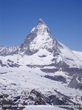 Matterhorn von der Bergstation Gornergrat aus; Gornergratbahn - DEEF Dr. Michael Populorum