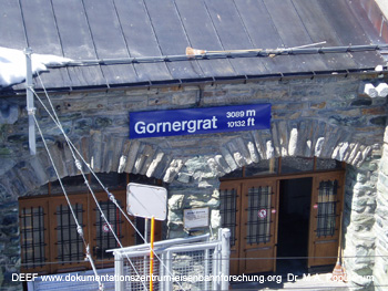 Bergstation Gornergrat 3.089 m hoch; Gornergratbahn - DEEF Dr. Michael Populorum