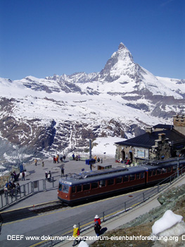 Bergstation Gornergrat mit Matterhorn; Gornergratbahn - DEEF Dr. Michael Populorum