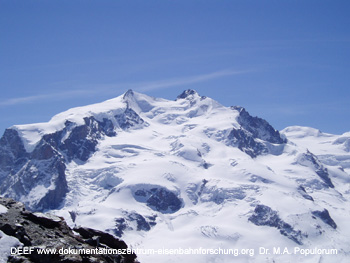 Grandioser Blick auf die Viertausender der Monte Rosa Gruppe; Gornergratbahn - DEEF Dr. Michael Populorum