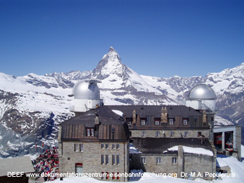Gornergrat Observatorium und Matterhorn; Gornergratbahn - DEEF Dr. Michael Populorum