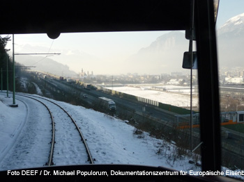 Exkursion Innsbrucker Mittelgebirgsbahn. Eine Fahrt mit dem Igler zum Patscherkofel. DEEF / Dr. Michael Populorum