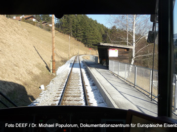 Exkursion Innsbrucker Mittelgebirgsbahn. Eine Fahrt mit dem Igler zum Patscherkofel. DEEF / Dr. Michael Populorum