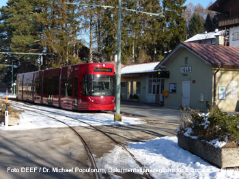 Exkursion Innsbrucker Mittelgebirgsbahn. Eine Fahrt mit dem Igler zum Patscherkofel. DEEF / Dr. Michael Populorum