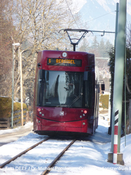 Exkursion Innsbrucker Mittelgebirgsbahn. Eine Fahrt mit dem Igler zum Patscherkofel. DEEF / Dr. Michael Populorum