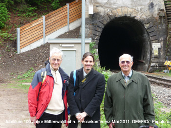 Kick-Off Pressekonferenz "100 Jahre Mittenwaldbahn 2012". Fotos und Bericht von DEEF / Dr. Michael Populorum