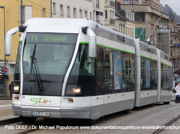 Tramway de Nancy. Foto DEEF / Dr. Michael Populorum, Dokumentationszentrum fr Europische Eisenbahnforschung