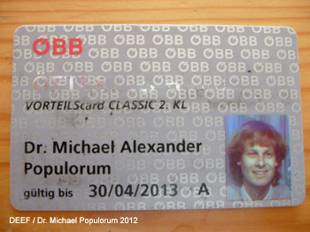 öbb österreichcard DEEF/Dr. Michael Populorum 2012