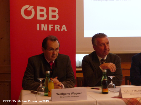 PK 10.1.2013 Neubaustrecke HL-Strecke Westbahn Salzburg bis Kstendorf. DEEF / Dr. Michael Populorum 2013