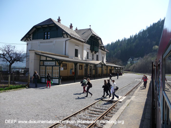 Foto Wocheinerbahn von Dr. Michael Populorum DEEF - Bahnhof Veldes, heute Bled Jezero
