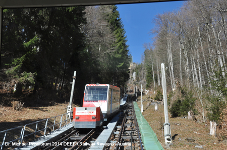 Braunwaldbahn Standseilbahn Linthal Kanton Glarus Schweiz