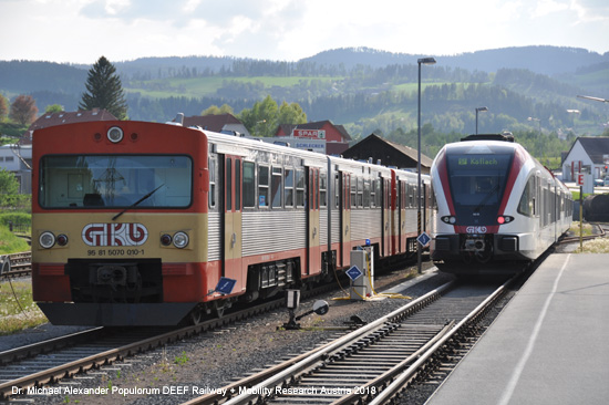 Köflacher Bahn Eisenbahnstrecke in Österreich Steiermark Graz Köflach GKB