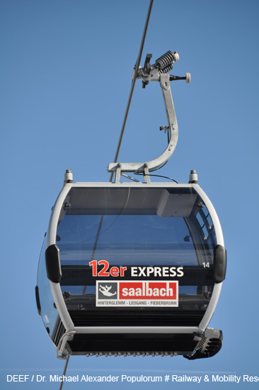 12er Express Seilbahn Österreich Hinterglemm Salzburg Gondel