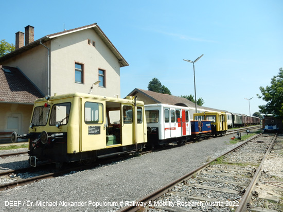 Zayataler Schienentaxi Motordraisine Asparn an der Zaya Eisenbahn Niederösterreich