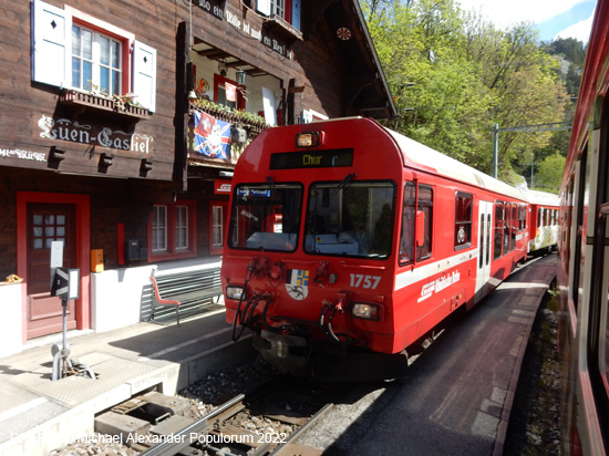 Arosabahn Rhätische Bahn Bahnhof Lüen-Castiel