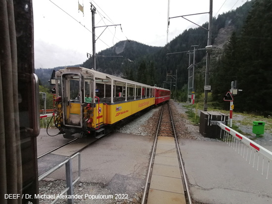Arosabahn Eisenbahn Chur Arosa Rhätische Bahn Graubünden Schweiz