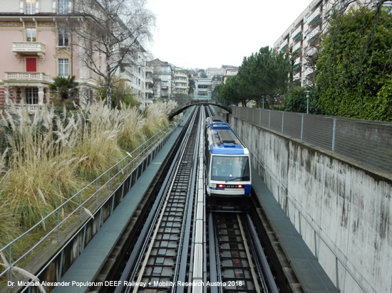 Metro M2 Lausanne Ouchy Flon Standseilbahn Schweiz