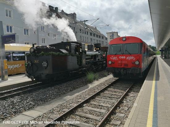 125 Jahre Pielachtalbahn 2023 Kirchberg an der Pielach Mariazellerbahn Schmalspurbahn Niederösterreich NÖVOG DEEF