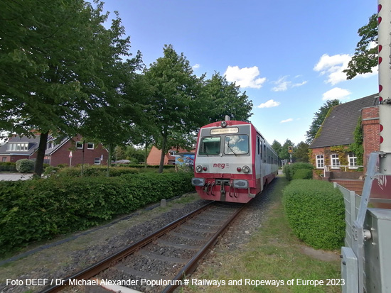 Kleinbahn Eisenbahn Eisenbahnstrecke Niebüll Dagebüll Schleswig Holstein  Nordfrielsland Neg Bahn Zug Deutschland