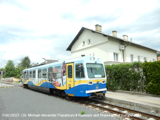 Citybahn Waidhofen Stadtbahn Ybbstalbahn Eisenbahn Österreich Schmalspurbahn Bosnische Spurweite Niederösterreich Bahnen NÖVOG