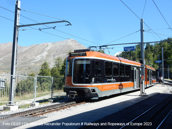 Gornergratbahn Foto Polaris Triebwagen Riffelalp Zermatt