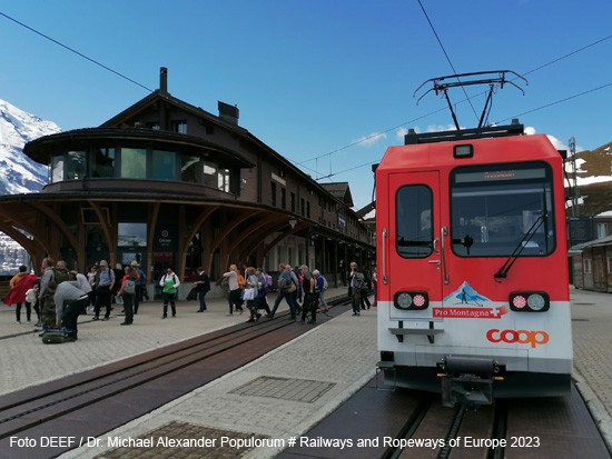 Wengernalpbahn Foto Triebwagen Bild Kleine Scheidegg Berner Oberland
