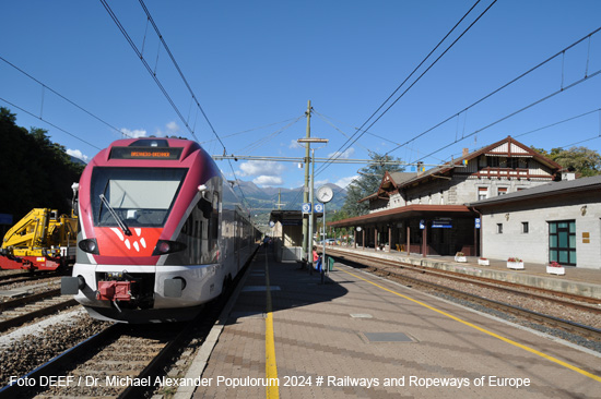 Brennerbahn Stadler Flirt Bahnhof Brixen Trentino Trasporti
