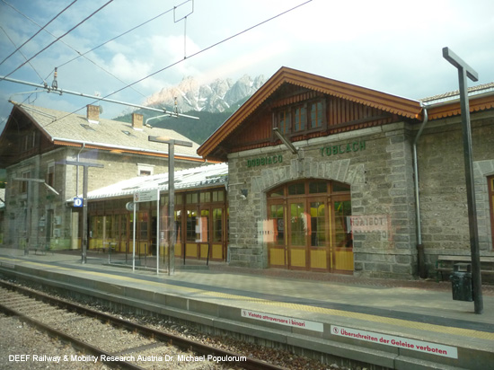Pustertalbahn Eisenbahn Franzensfeste Vintl Olong Bruneck Toblach Innichen Lienz Südtirol Italien SAD STA