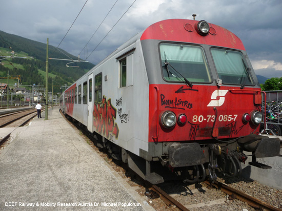 Pustertalbahn Drautalbahn Eisenbahn Franzensfeste Vintl Olong Bruneck Toblach Innichen Lienz Südtirol Italien SAD STA
