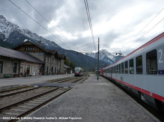 Pustertalbahn Eisenbahn Franzensfeste Vintl Olong Bruneck Toblach Innichen Lienz Südtirol Italien SAD STA