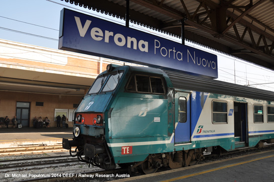 Südtirolerbahn Etschtalbahn Eisenbahnstrecke Verona Bozen 