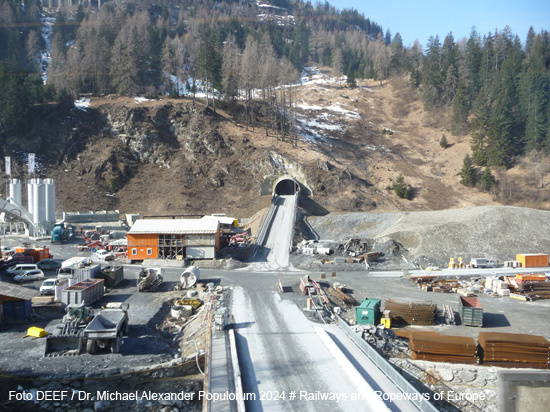 BBT Brenner Basistunnel Baustelle Zugangstunnel Wolf Steinach am Brenner Tirol Österreich Eisenbahntunnel