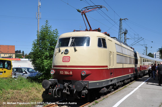 TEE Rheingold BR 103 Eisenbahnstrecke Traunstein Siegsdorf Ruhpolding Eisenbahn Bayern