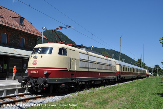 TEE Rheingold Trans Europ Express Bahnhof Eisenbahnstrecke Traunstein Siegsdorf Ruhpolding Eisenbahn Bayern