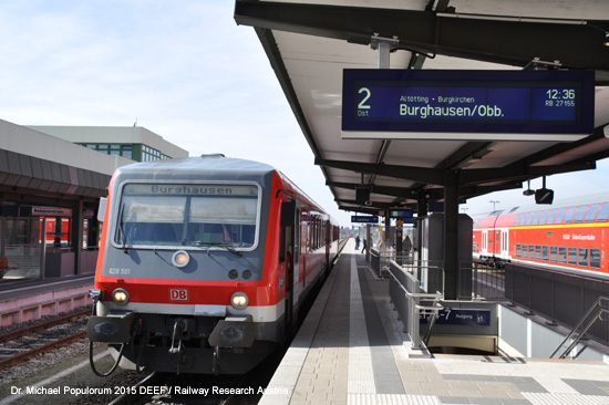 Eisenbahnstrecke Mühldorf Tüßling Altötting Burghausen Bayern