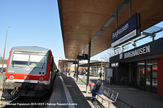 Eisenbahnstrecke Mühldorf Tüßling Altötting Burghausen Bayern