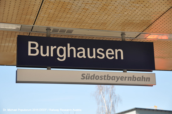 Eisenbahnstrecke Mühldorf Tüßling Altötting Burghausen Bayern