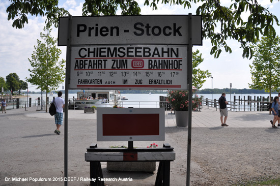 Chiemseebahn Eisenbahn Prien am Chiemsee Stock Hafen Bockerlbahn Bayern