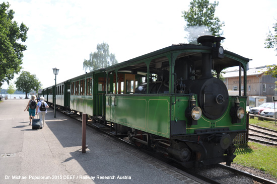 Chiemseebahn Eisenbahn Prien am Chiemsee Stock Hafen Bockerlbahn Bayern
